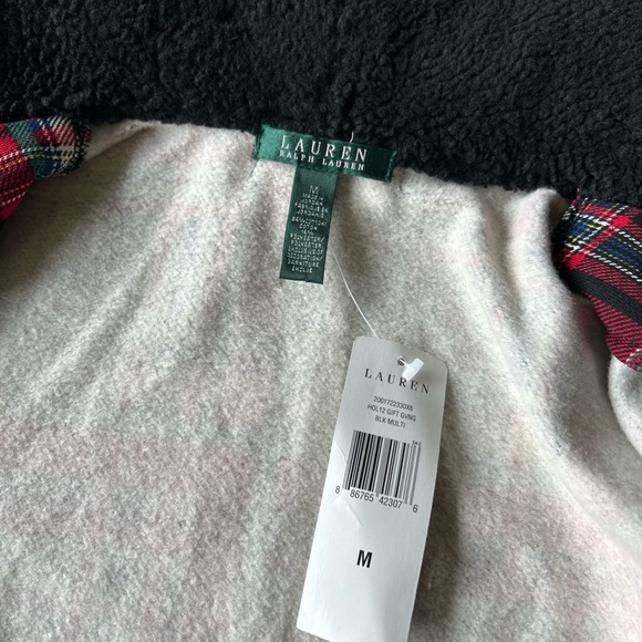Lauren Ralph Lauren Womens M Plaid Toggle Jacket Faux Fur Collar Preppy NWT - Picture 4 of 16